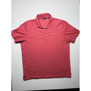 TravisMathew Men’s Polo Shirt Red Pima Cotton Blend Short Sleeve Size XL